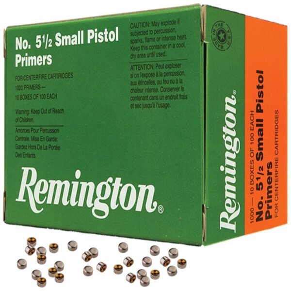 Remington Centerfire Primers 5-1/2 Small Pistol 1000/ct - Precision Shot Firearms