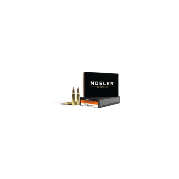 Nosler Ballistic Tip Rifle Ammunition 222 Remington 50gr PT 20ct - Precision Shot Firearms