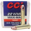 CCI Maxi-Mag Rimfire Ammunition .22 WMR 40 gr. TMJ 1875 fps 50/ct - Precision Shot Firearms