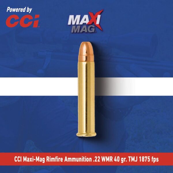 CCI Maxi-Mag Rimfire Ammunition .22 WMR 40 gr. TMJ 1875 fps 50/ct - Precision Shot Firearms