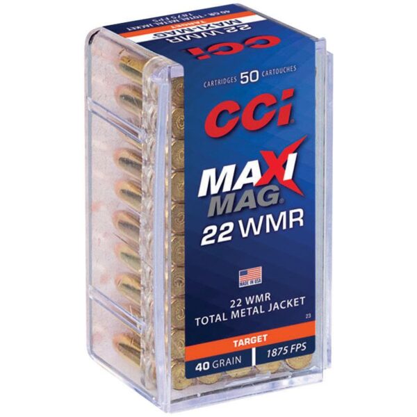 CCI Maxi-Mag Rimfire Ammunition .22 WMR 40 gr. TMJ 1875 fps 50/ct - Precision Shot Firearms