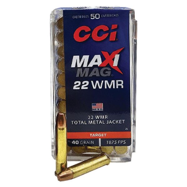 CCI Maxi-Mag Rimfire Ammunition .22 WMR 40 gr. TMJ 1875 fps 50/ct - Precision Shot Firearms