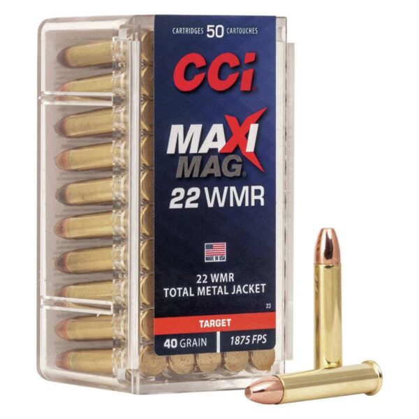 CCI Maxi-Mag Rimfire Ammunition .22 WMR 40 gr. TMJ 1875 fps 50/ct - Precision Shot Firearms