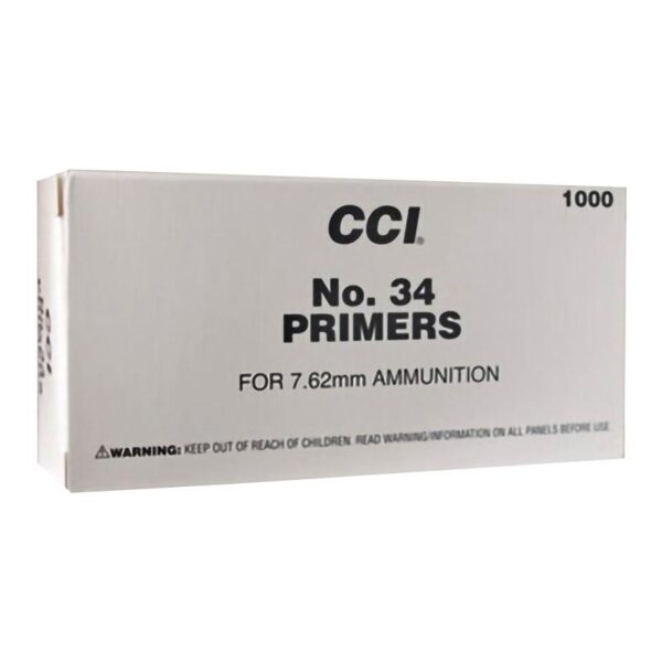 CCI Standard Primers #34 (Large) 7.62mm Military / NATO Sensitivity 1000/ct - Precision Shot Firearms