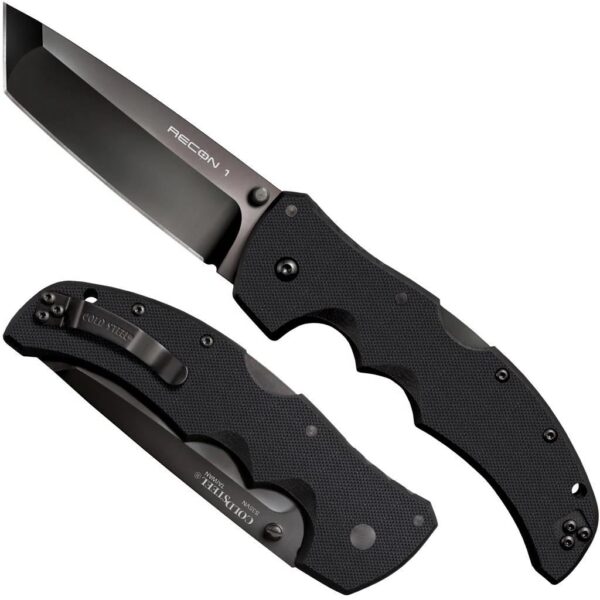 Cold Steel Recon 1 Tanto Lockback Knife - 4" Blade G-10 Black - Precision Shot Firearms