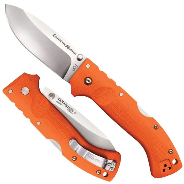 Cold Steel Ultimate Hunter Lockback Knife - 3-1/2" Blade Blaze Orange G-10 - Precision Shot Firearms