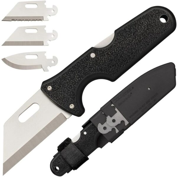 Cold Steel Click-N-Cut Exchangeable Blade Knife Black BDS - 2-1/2" Blade Satin - Precision Shot Firearms