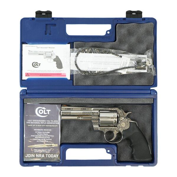 Colt Anaconda "Filigree Frame and Barrel" Handgun .44 Rem Mag 6rd Capacity 4.25" Barrel Stainless Frame - Precision Shot Firearms