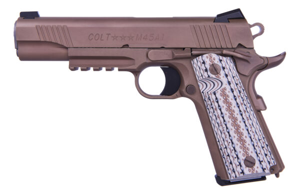M45A1 45ACP BROWN 5" NS RAIL, O1070M45