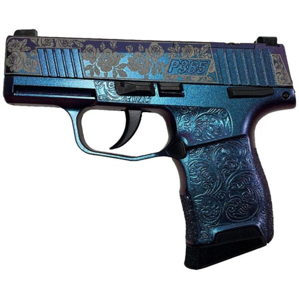 Sig Sauer P365-380-BSS-MS Exclusive "Guns & Roses" Mongoose Purple Handgun .380 10rd Magazines (2) 3.1" Barrel - Precision Shot Firearms