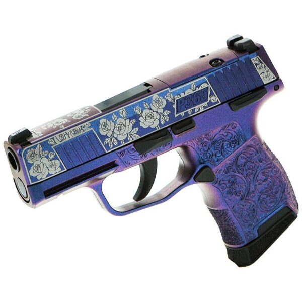Sig Sauer P365-380-BSS-MS Exclusive "Guns & Roses" Mongoose Purple Handgun .380 10rd Magazines (2) 3.1" Barrel - Precision Shot Firearms