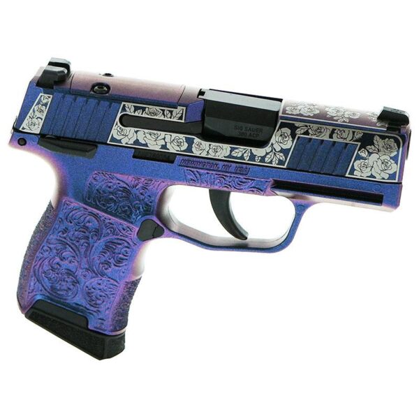 Sig Sauer P365-380-BSS-MS Exclusive "Guns & Roses" Mongoose Purple Handgun .380 10rd Magazines (2) 3.1" Barrel - Precision Shot Firearms
