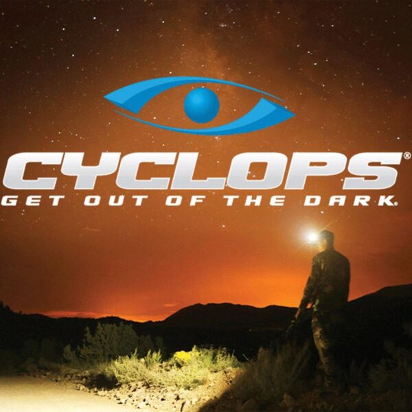 CYCLOPS HEADLAMP TITAN XP 2-STAGE LED 112LUM BLACK/GREY - Precision Shot Firearms