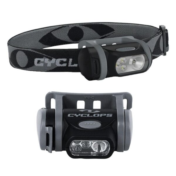CYCLOPS HEADLAMP TITAN XP 2-STAGE LED 112LUM BLACK/GREY - Precision Shot Firearms