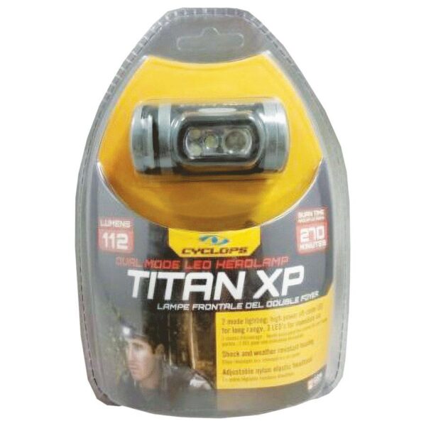 CYCLOPS HEADLAMP TITAN XP 2-STAGE LED 112LUM BLACK/GREY - Precision Shot Firearms