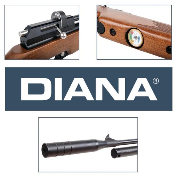 DIANA Stormrider Air Rifle black .22 cal. 5.5mm PCP - Black - Precision Shot Firearms