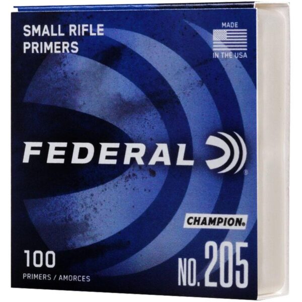 Federal Premium Champion Centerfire .205 Primers Small Rifle 1000/ct - Precision Shot Firearms