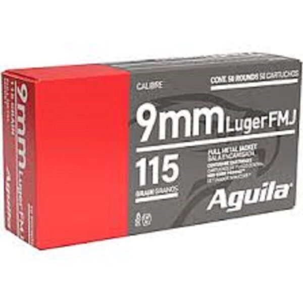 Aguila Handgun Ammuntion 9mm Luger 115 gr FMJ 1150 fps 1000/ct Case - Precision Shot Firearms