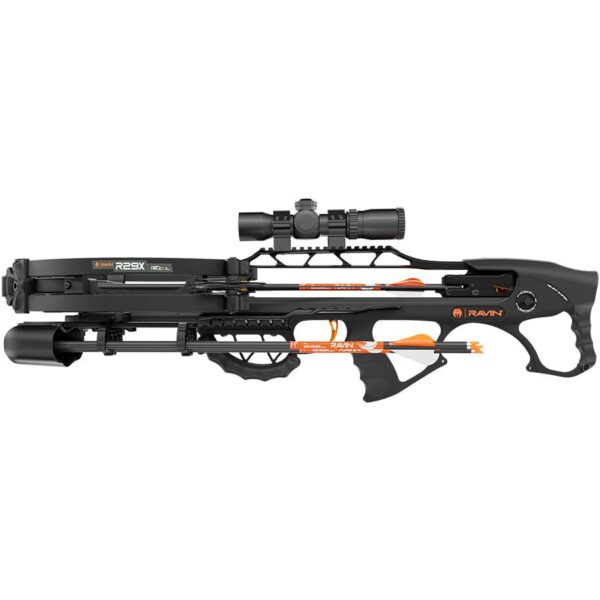 Ravin R29X Crossbow Package with Illum Scope & Arrows Draw Handle Black - Precision Shot Firearms