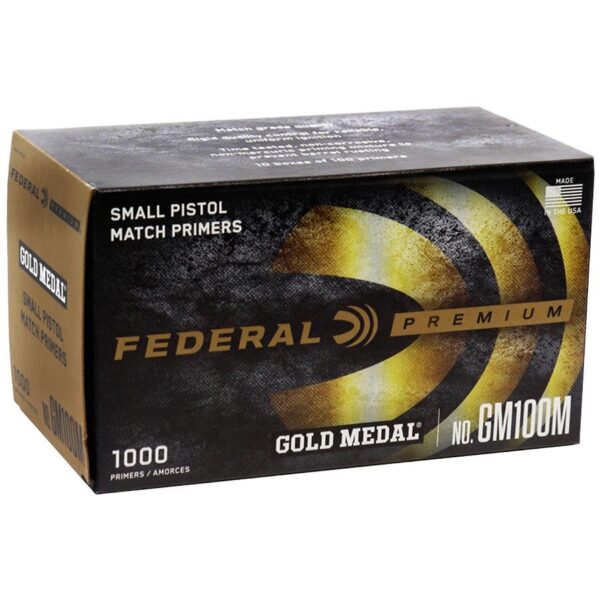 Federal Gold Medal Small Pistol Primer 1000/ct - Precision Shot Firearms