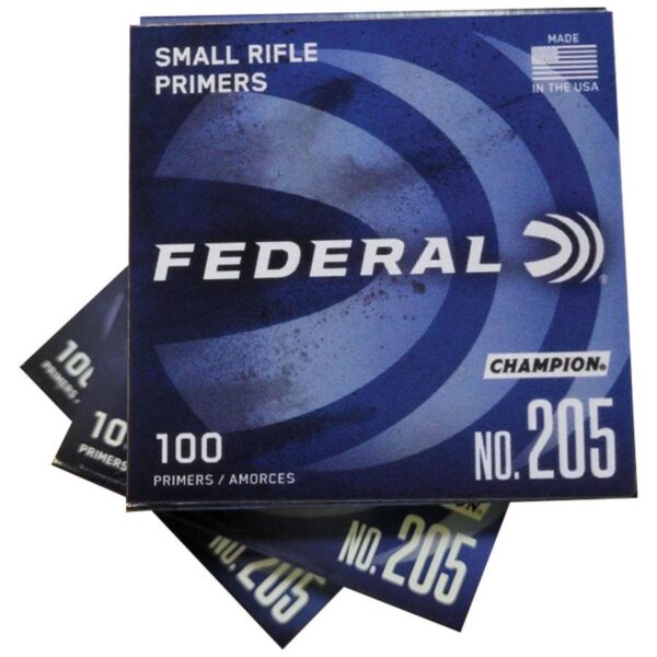 Federal Premium Champion Centerfire .205 Primers Small Rifle 1000/ct - Precision Shot Firearms