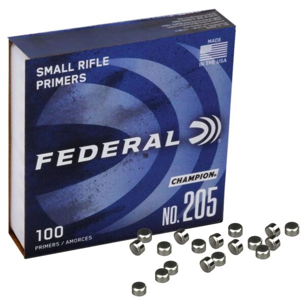 Federal Premium Champion Centerfire .205 Primers Small Rifle 1000/ct - Precision Shot Firearms