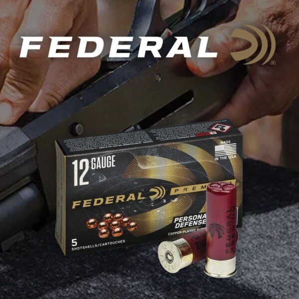 Federal Premium Personal Defense Shotshells 12 ga 2-3/4" 9 plts #00 1145 fps 5/ct - Precision Shot Firearms