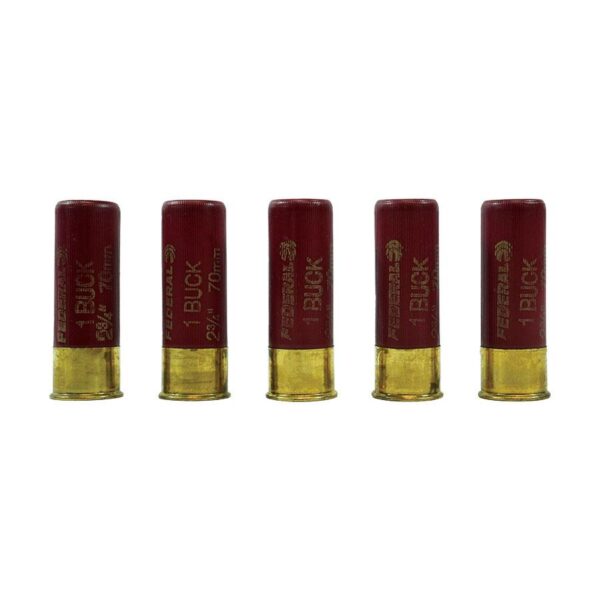 Federal Premium Vital-Shok 1 Buckshot 12 ga 2-3/4" Max 16 Pellets Ammo 5/ct - Precision Shot Firearms