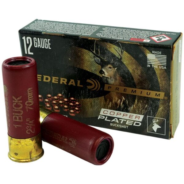 Federal Premium Vital-Shok 1 Buckshot 12 ga 2-3/4" Max 16 Pellets Ammo 5/ct - Precision Shot Firearms