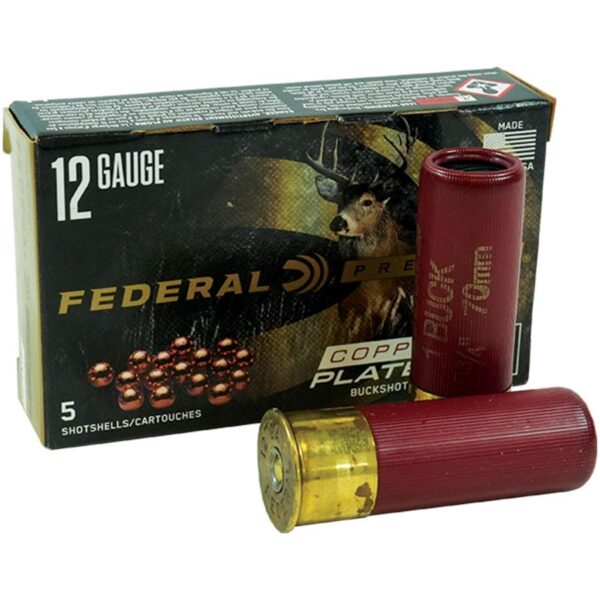 Federal Premium Vital-Shok 1 Buckshot 12 ga 2-3/4" Max 16 Pellets Ammo 5/ct - Precision Shot Firearms