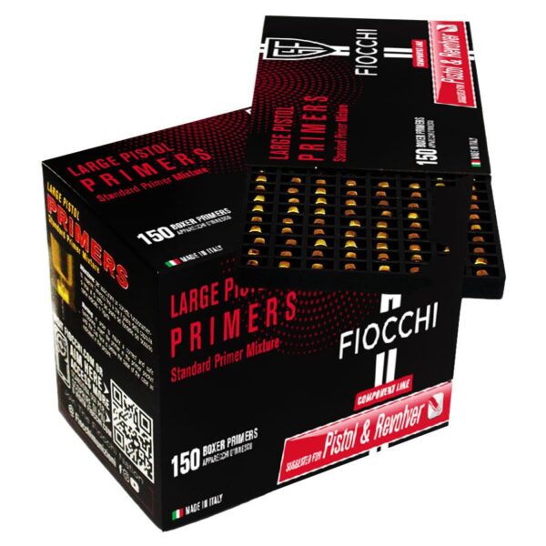 Fiocchi Large Pistol Primers - 1500/ct - Precision Shot Firearms