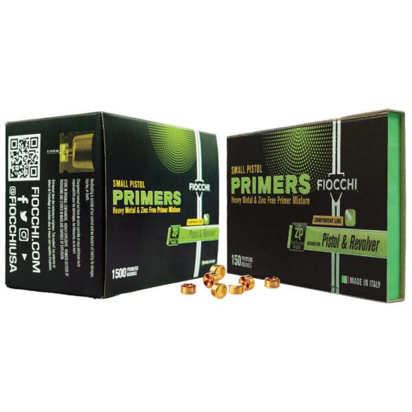 Fiocchi Zero Pollution Small Pistol Primers 1500/ct - Precision Shot Firearms
