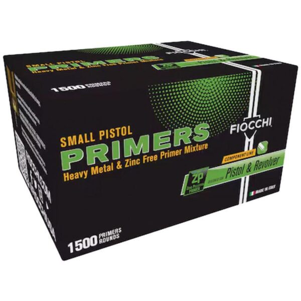 Fiocchi Zero Pollution Small Pistol Primers 1500/ct - Precision Shot Firearms