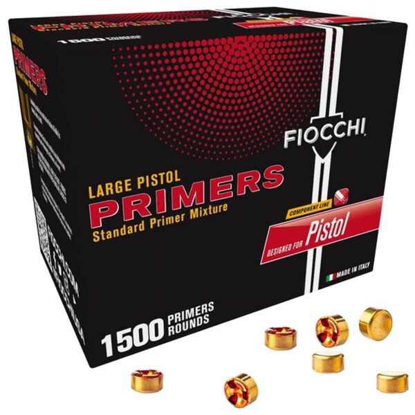Fiocchi Large Pistol Primers - 1500/ct - Precision Shot Firearms