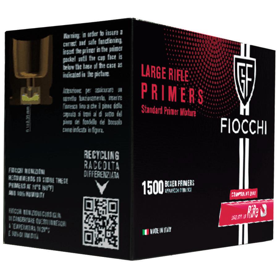 Fiocchi Large Rifle Primers - 1500/ct - Precision Shot Firearms
