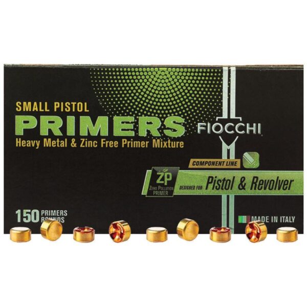 Fiocchi Zero Pollution Small Pistol Primers 1500/ct - Precision Shot Firearms