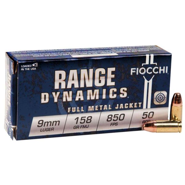 Fiocchi Range Dynamics Ammunition 9mm Luger 115gr FMJ 1200 fps 50/ct - Precision Shot Firearms
