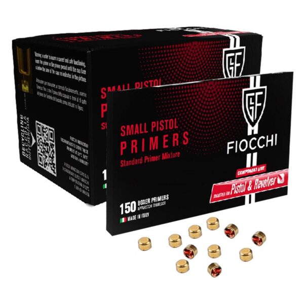 Fiocchi Small Pistol Primers - 1500/ct - Precision Shot Firearms