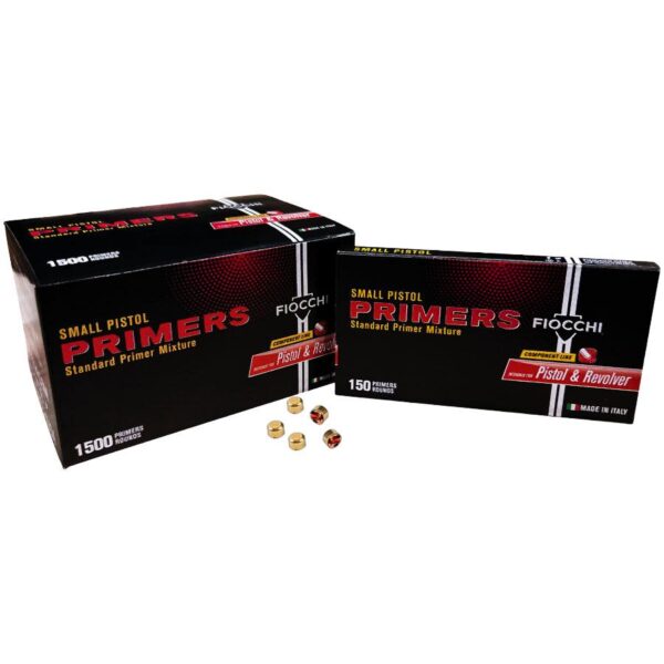 Fiocchi Small Pistol Primers - 1500/ct - Precision Shot Firearms