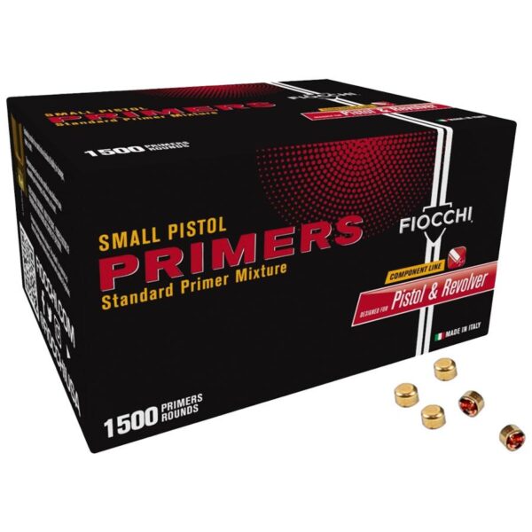 Fiocchi Small Pistol Primers - 1500/ct - Precision Shot Firearms