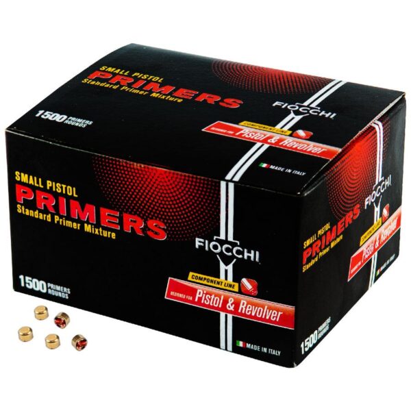 Fiocchi Small Pistol Primers - 1500/ct - Precision Shot Firearms