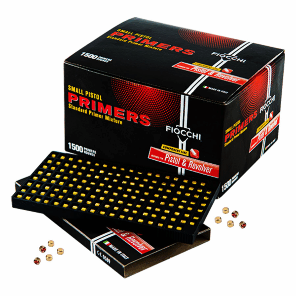 Fiocchi Small Pistol Primers - 1500/ct - Precision Shot Firearms