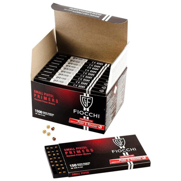 Fiocchi Small Pistol Primers - 1500/ct - Precision Shot Firearms