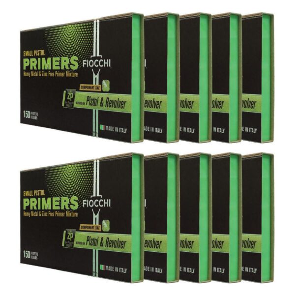 Fiocchi Zero Pollution Small Pistol Primers 1500/ct - Precision Shot Firearms