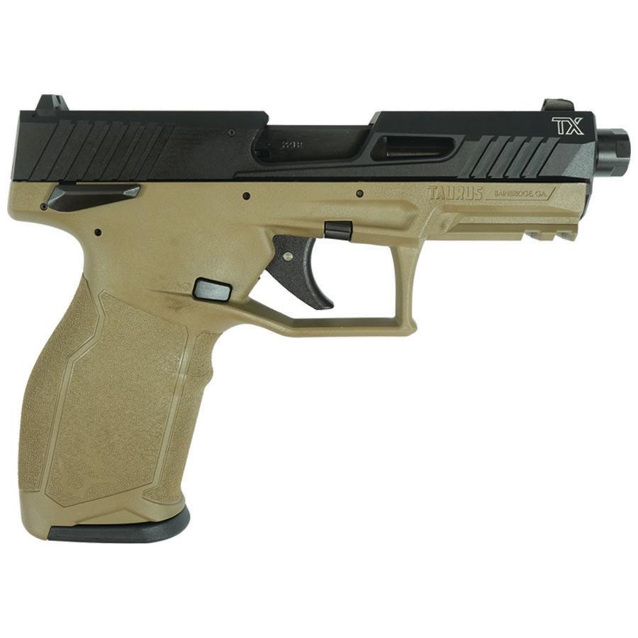 Taurus 2TX22 Handgun .22 LR 10(2)rd Magazines 4.6" Threaded Barrel Black Slide/FDE Frame - Precision Shot Firearms