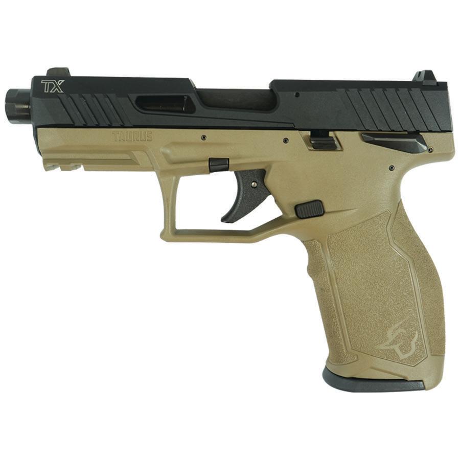 Taurus 2TX22 Handgun .22 LR 10(2)rd Magazines 4.6" Threaded Barrel Black Slide/FDE Frame - Precision Shot Firearms
