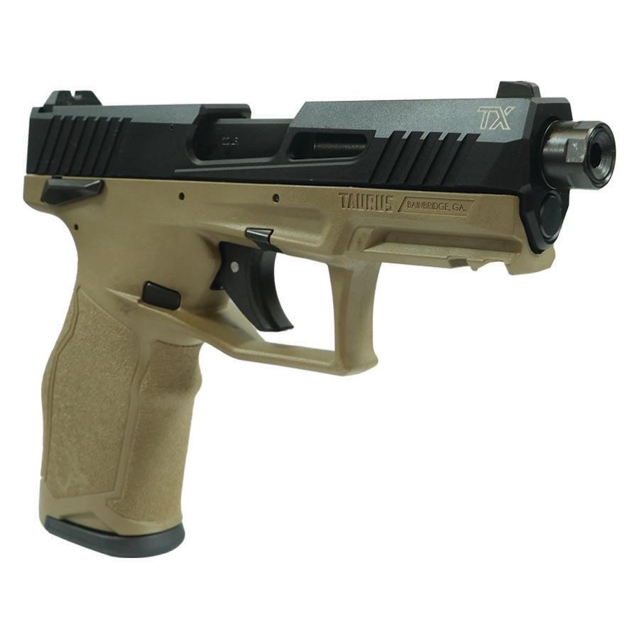 Taurus 2TX22 Handgun .22 LR 10(2)rd Magazines 4.6" Threaded Barrel Black Slide/FDE Frame - Precision Shot Firearms