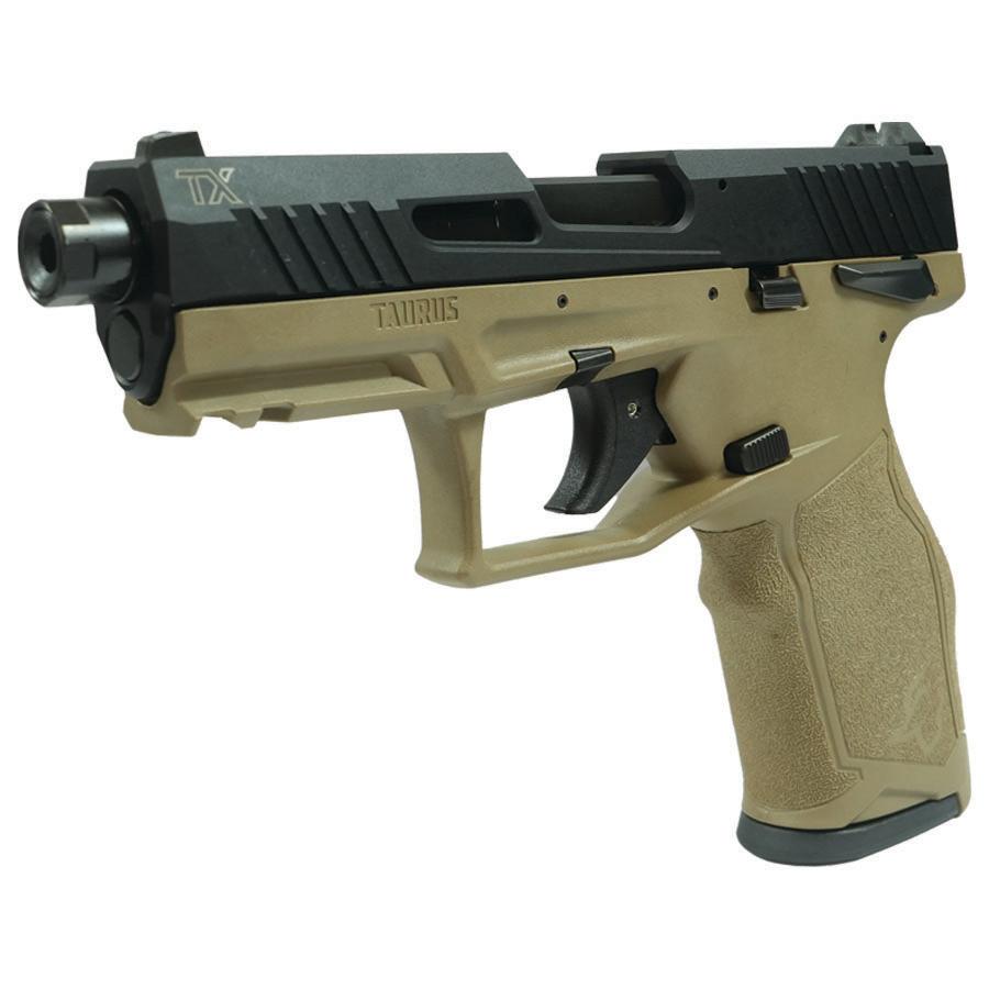 Taurus 2TX22 Handgun .22 LR 10(2)rd Magazines 4.6" Threaded Barrel Black Slide/FDE Frame - Precision Shot Firearms