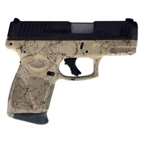 Taurus G3C Handgun 9mm Luger 12rd Magazines(3) 3.2" Barrel Black Slide/FDE with Black Splatter Grip - Precision Shot Firearms