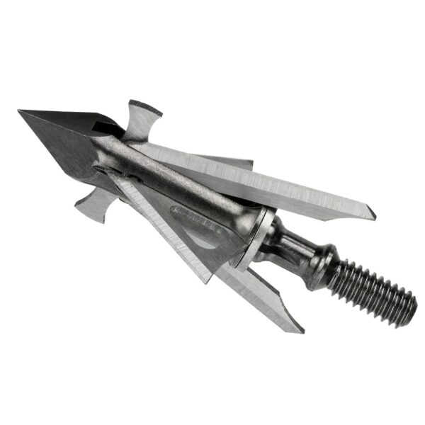 Muzzy Trocar 4-Blade HB-Hybrid Crossbow Broadhead 1" X 1 5/8" Cut 100 gr 3/pk - Precision Shot Firearms